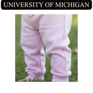 UNIVERSITY OF MICHIGAN (UofM) Pink Infant Sweatpants, Authentic. NWT